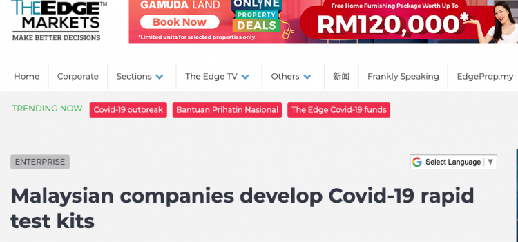 Malaysian companies develop Covid-19 rapid test kits