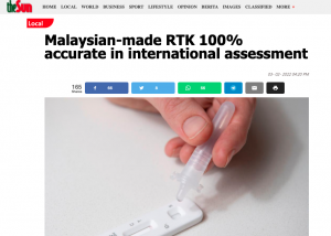 The Sun Daily - Malaysian Made RTK - Mediven - 02 March 2022